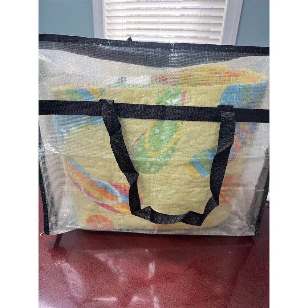 C & F Quilt Set Full/Queen Multicolor Coastal Flip Flop Beach W/Matching Shams